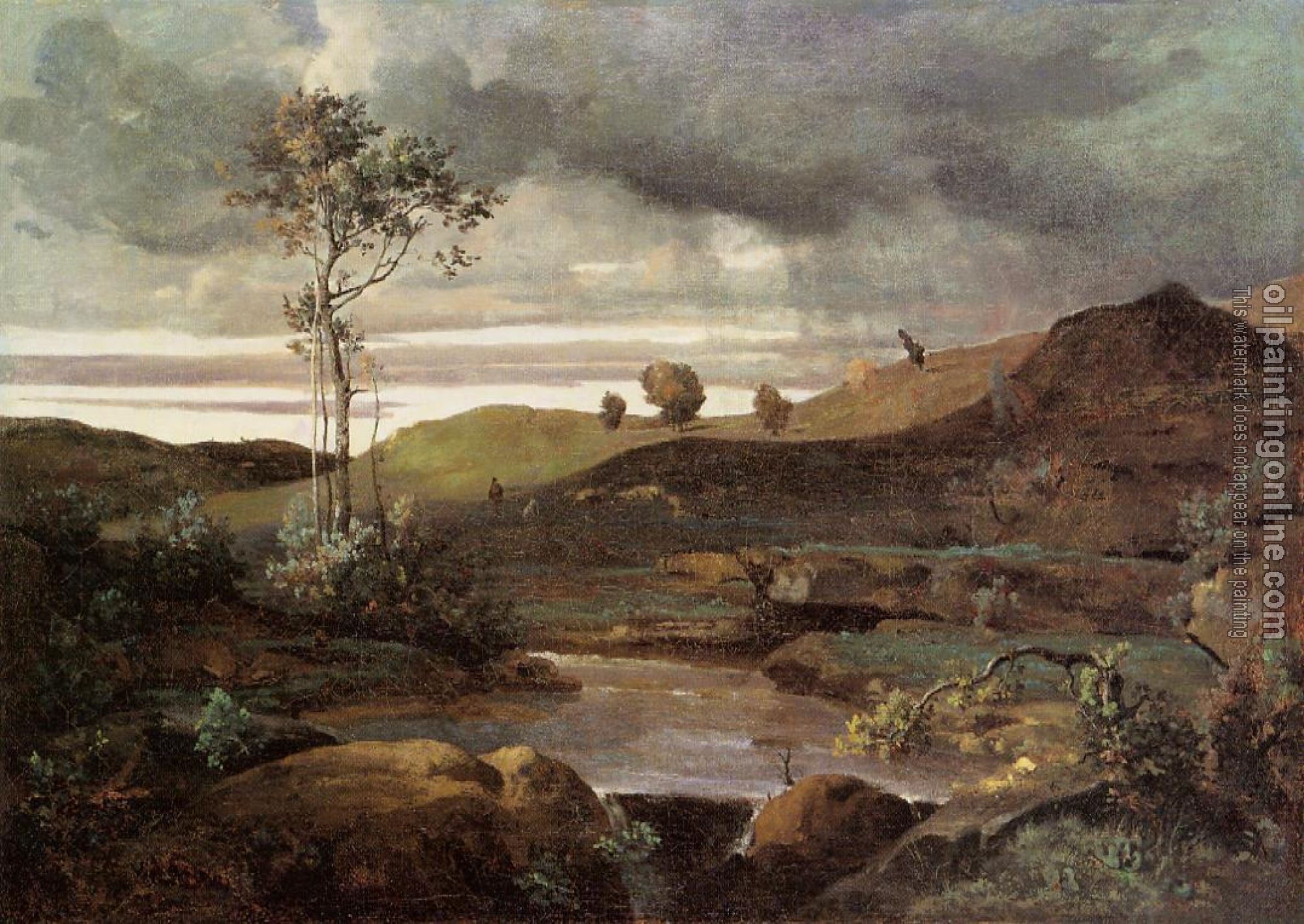 Corot, Jean-Baptiste-Camille - The Roman Campagna in Winter
